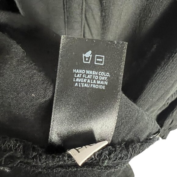 Amadi Rossi Ruffled Long Sleeve V-Neck Tunic Dress Black Size Petite L CD-6770 - Picture 7 of 11